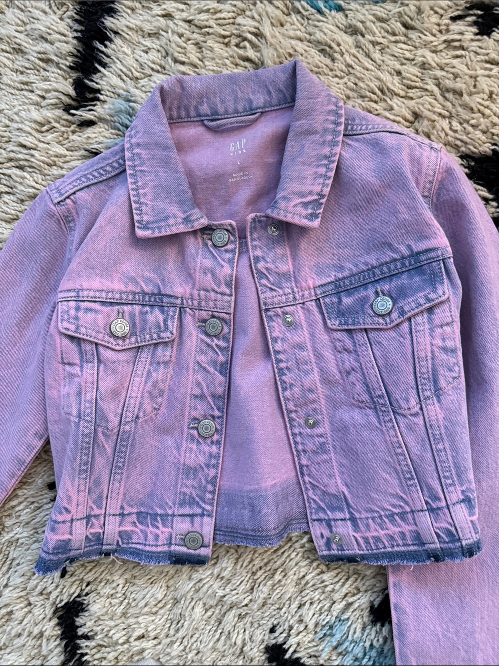 GAP Lavender/Pink Kids Denim Jacket and Pants Set - Picture 2 of 9